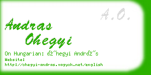 andras ohegyi business card